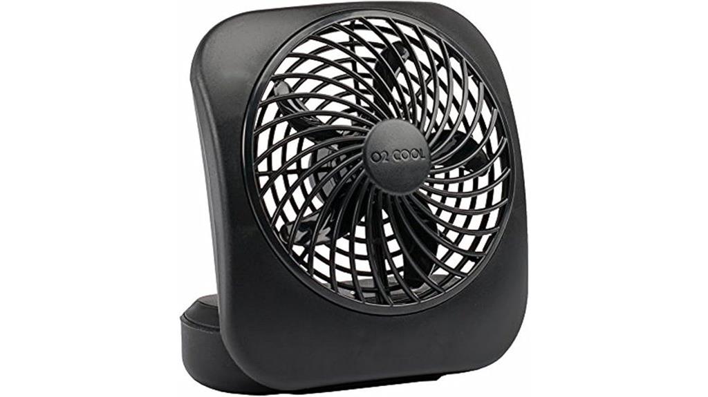 battery powered portable desk fan
