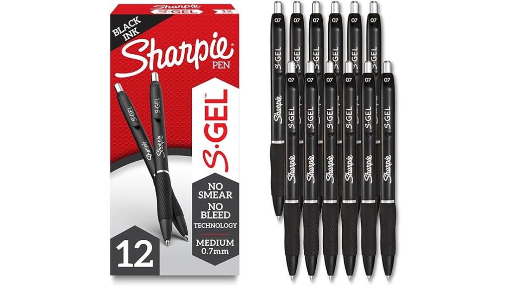 black barrel gel pen