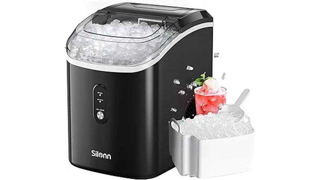 black countertop ice maker