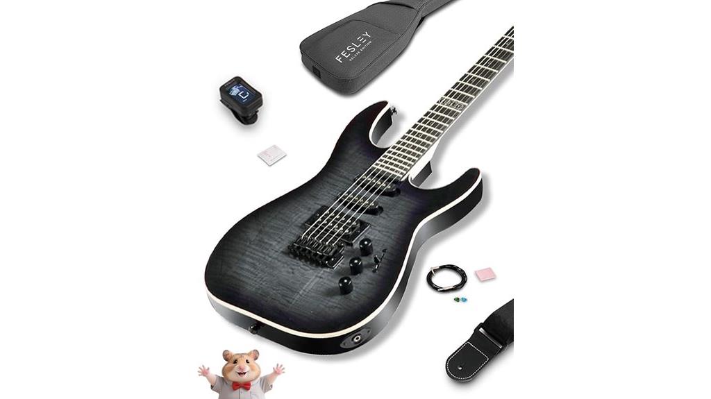 black flame maple guitar