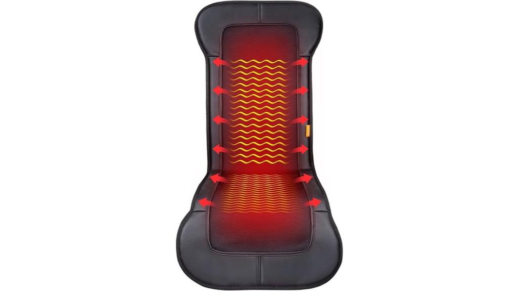 black heated seat cover