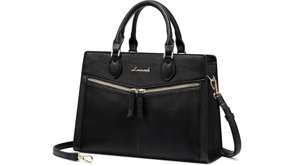 black pebbled leather satchel