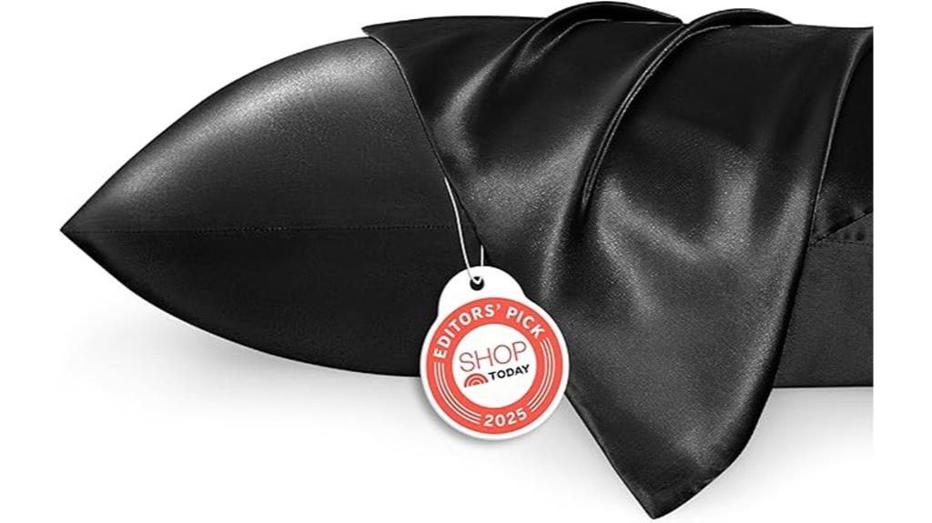 black satin pillowcases 2 pack