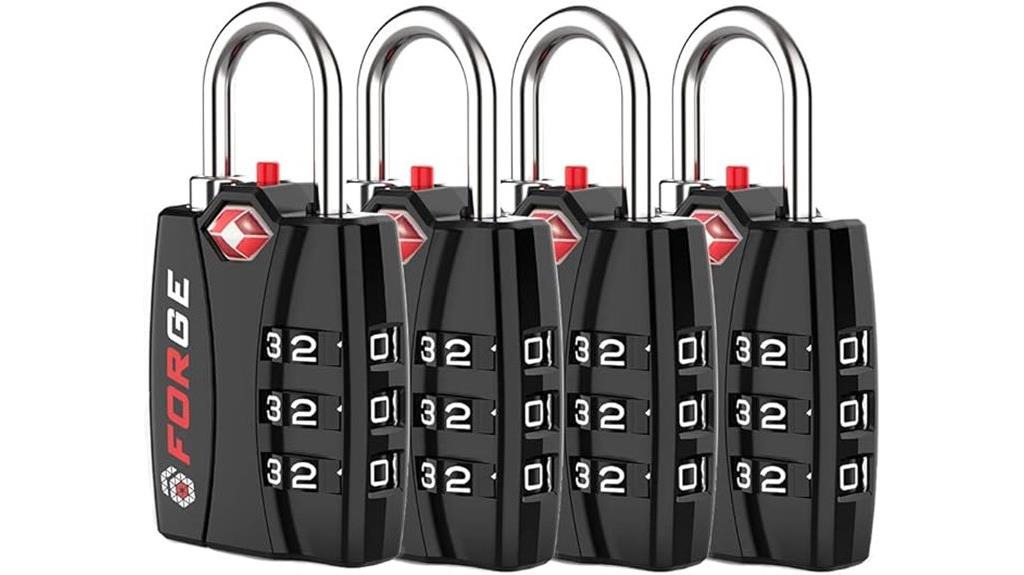 black tsa luggage locks