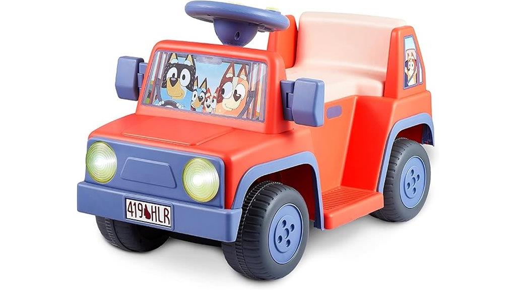bluey toddler ride on car