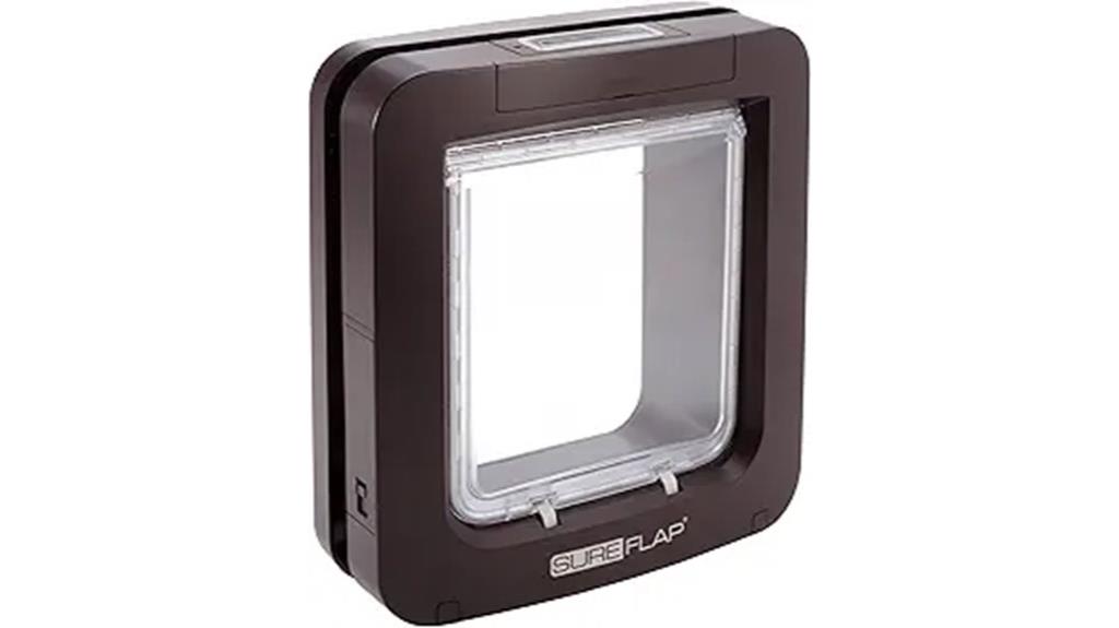 brown microchip pet door