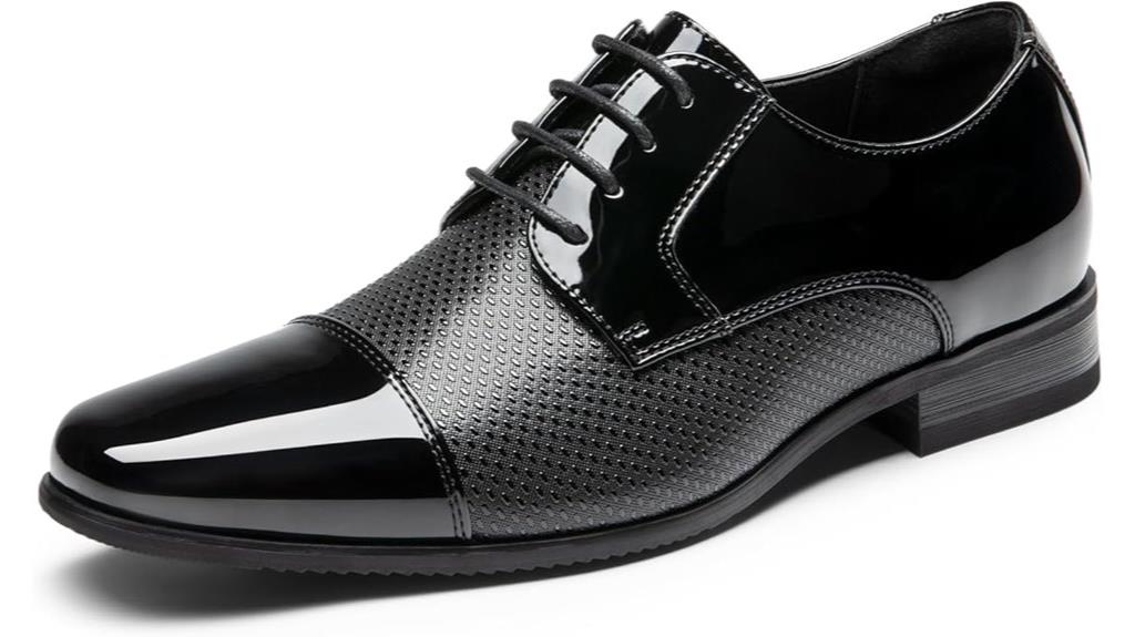 bruno marc patent tuxedo shoes
