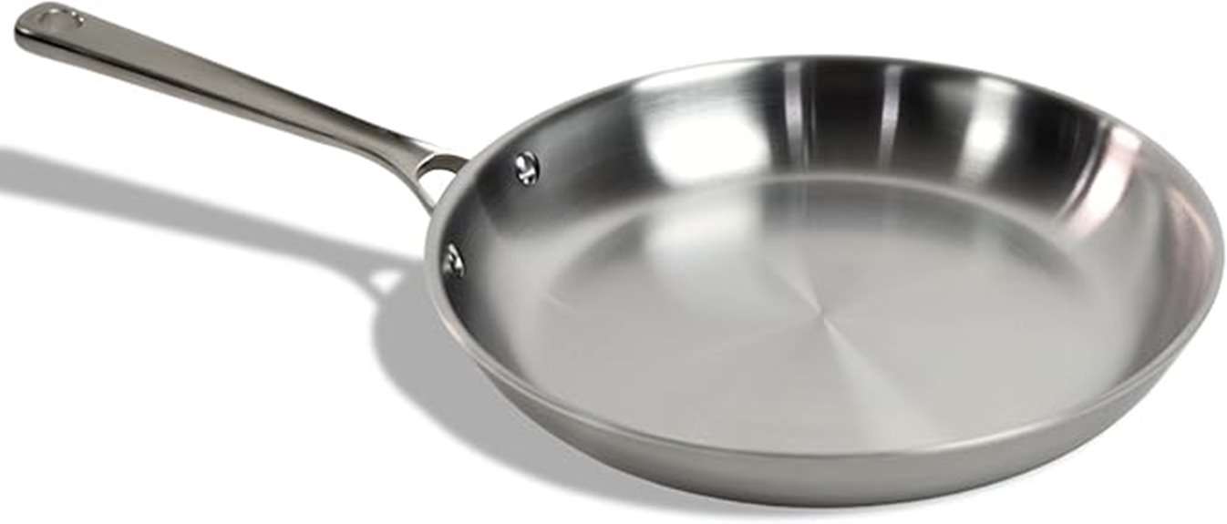 carbon steel clad frying pan