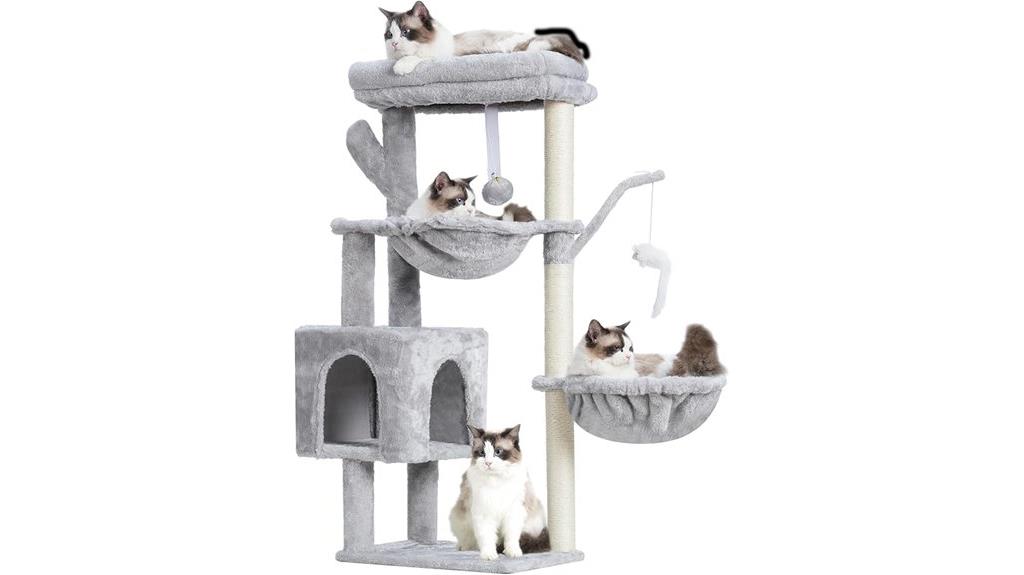 cat tree with baskets