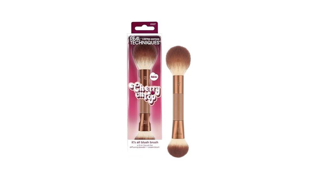 cherry toned dual ended brush