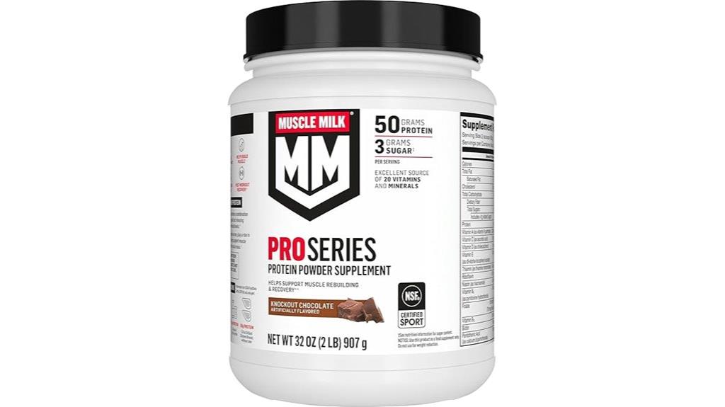 chocolate protein powder package