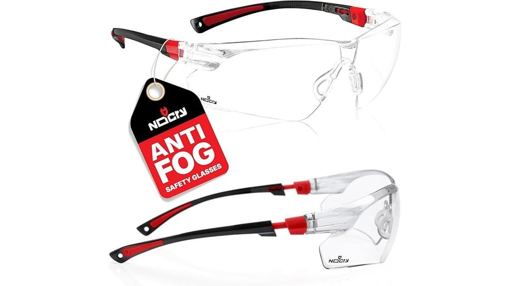 clear anti fog safety glasses
