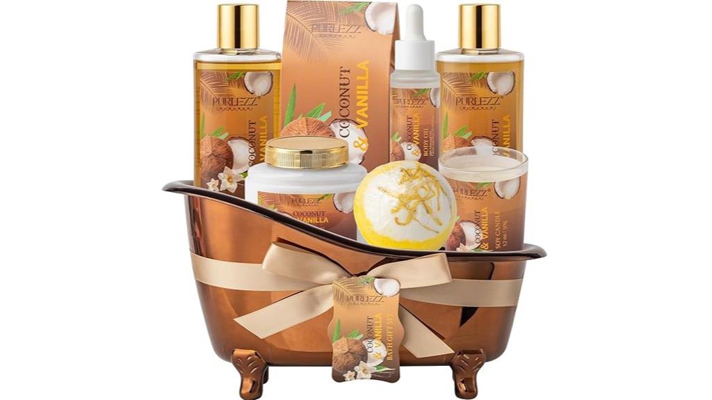 coconut vanilla spa set