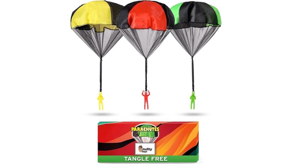 colorful parachute toy set