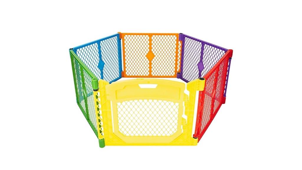 colorful toddler play yard