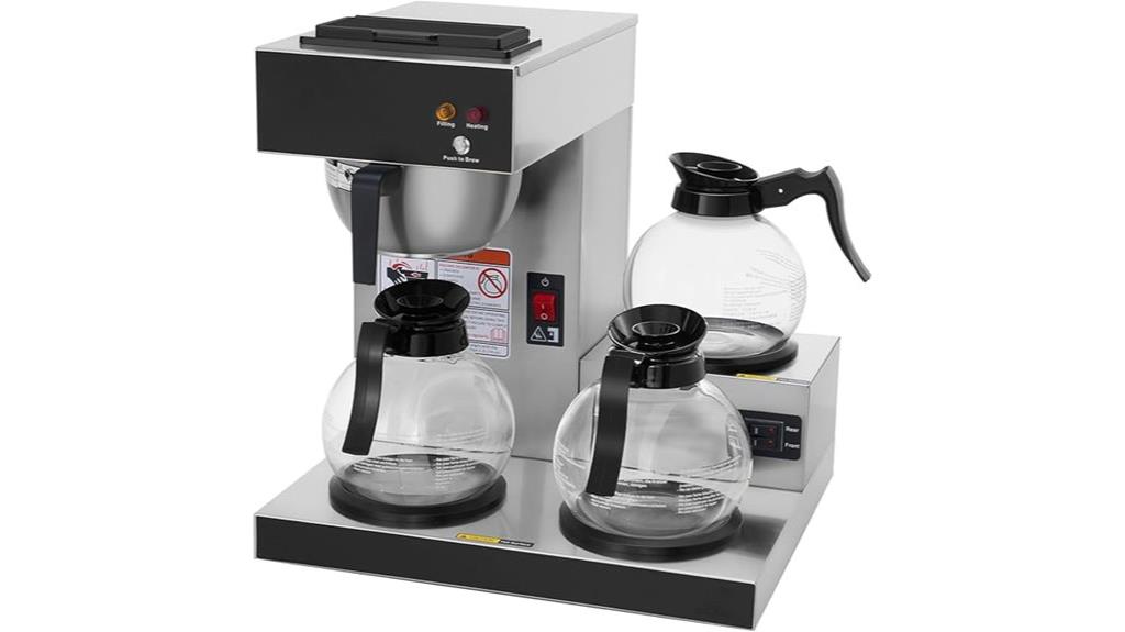 commercial coffee maker with decanters