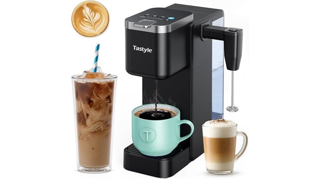 compact coffee maker with frother