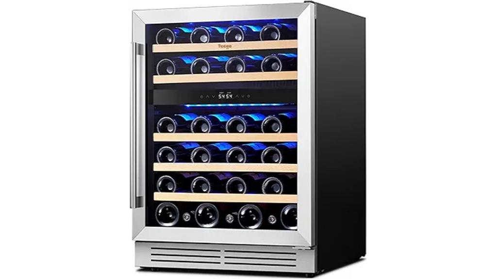 compact dual zone wine cooler
