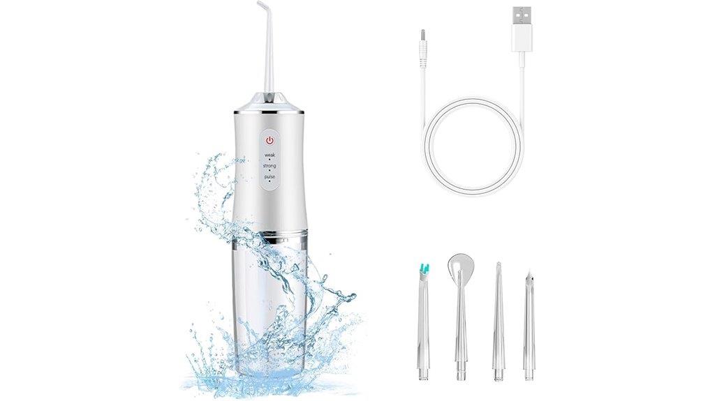 cordless portable flossing device