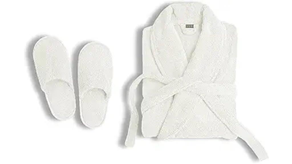 cotton terry bathrobe set