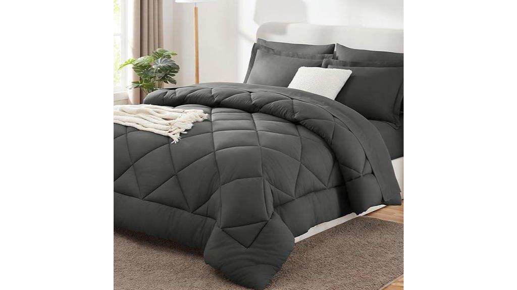 dark grey king comforter