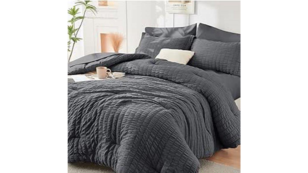 dark grey king comforter set