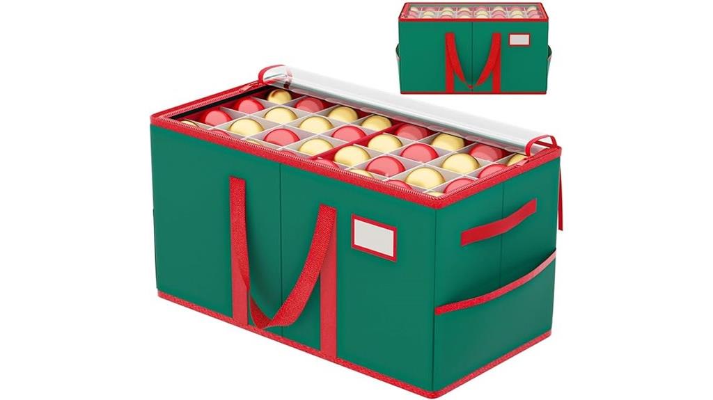 divided christmas ornament storage