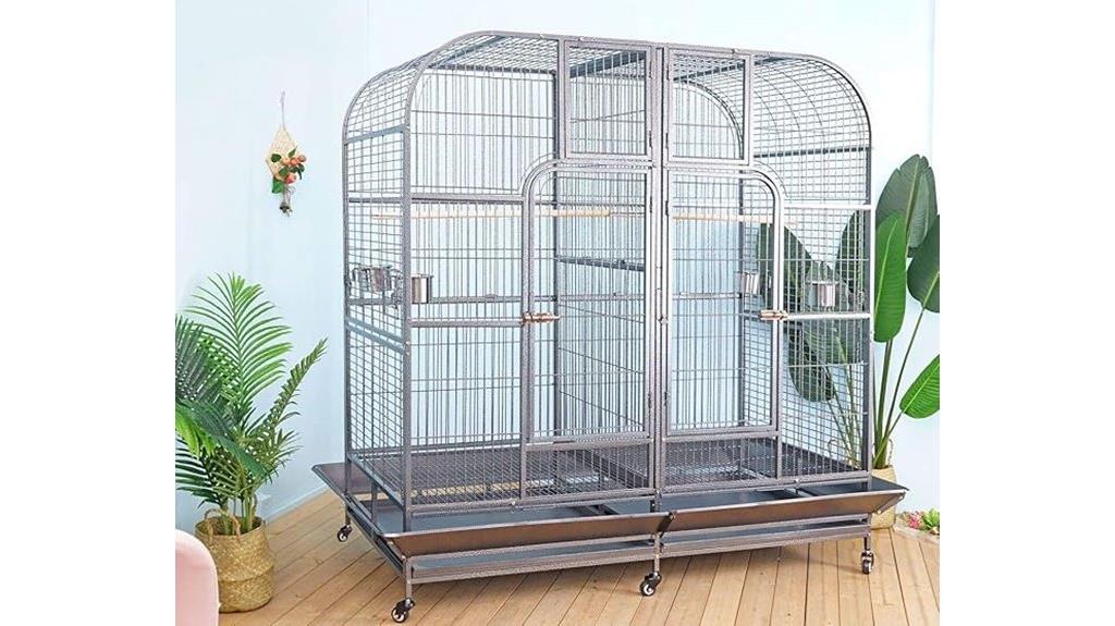 double bird cage with divider