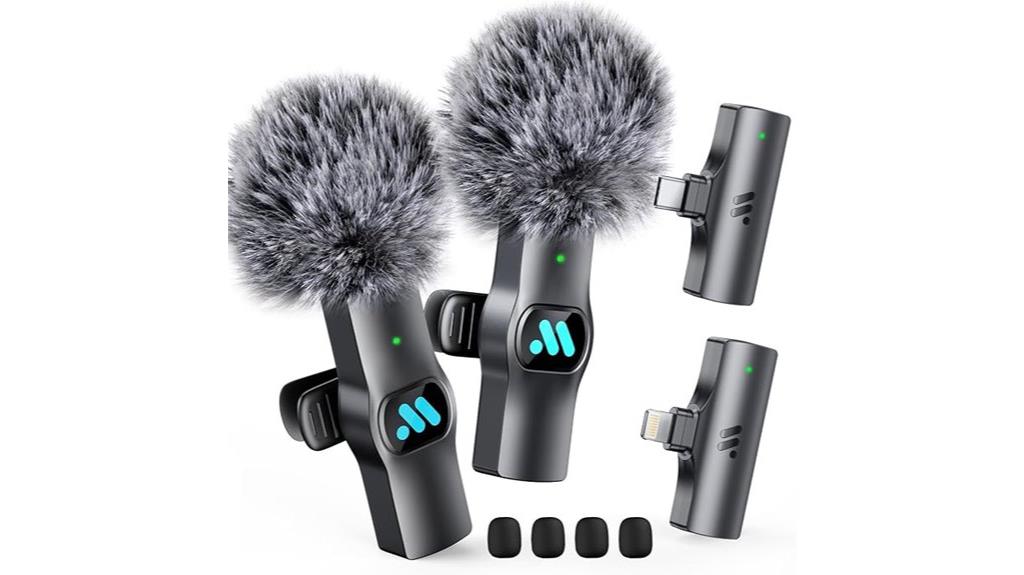 dual microphone receiver set
