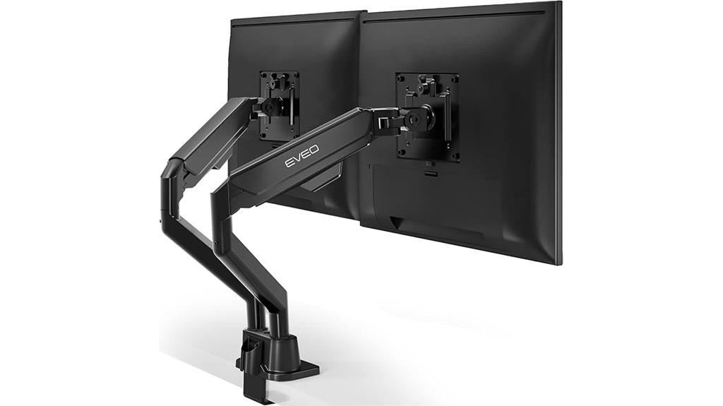 dual monitor mount adjustable