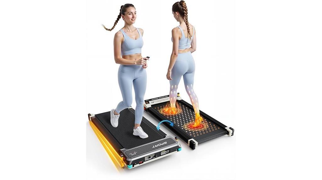 dual purpose treadmill with massage