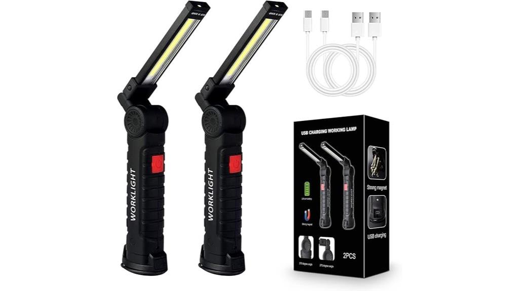dual rechargeable led work lights