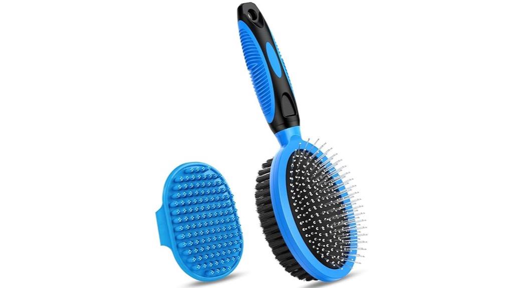 dual sided pet grooming brush
