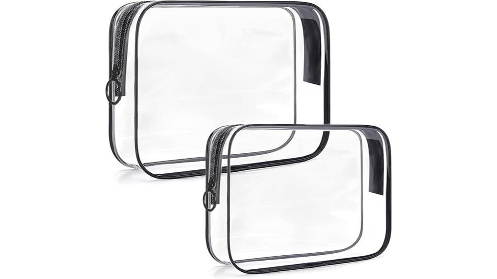 dual tsa approved makeup bags