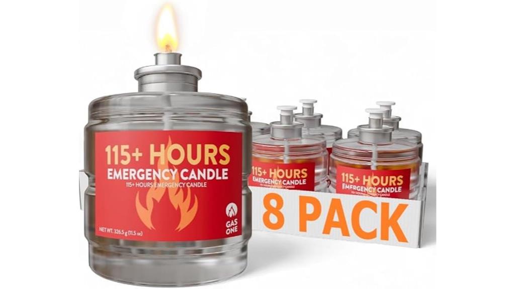 eight long lasting candles