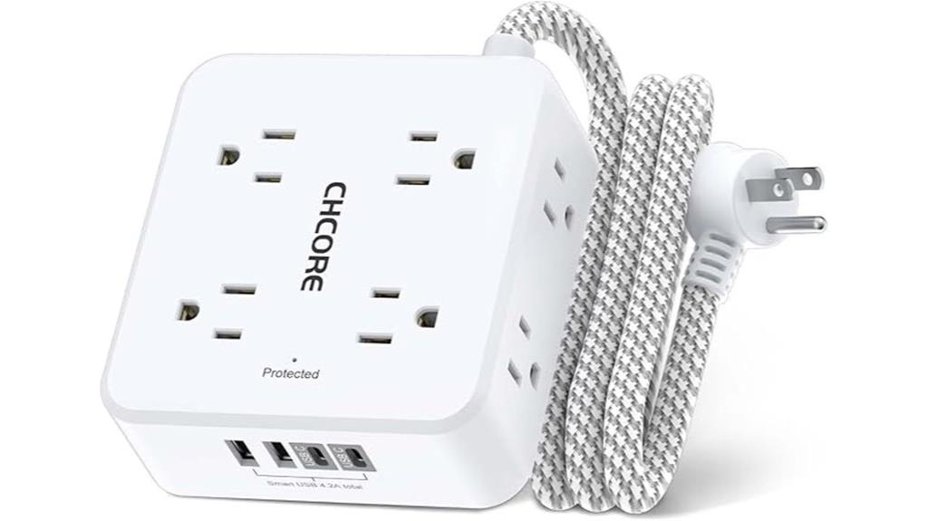 eight outlets and usb