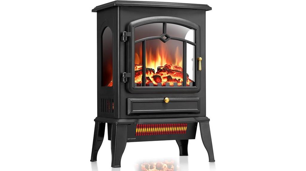 electric fireplace stove with thermostat
