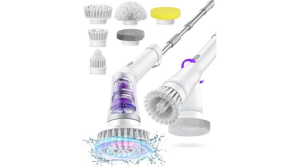 electric scrubber with six brushes