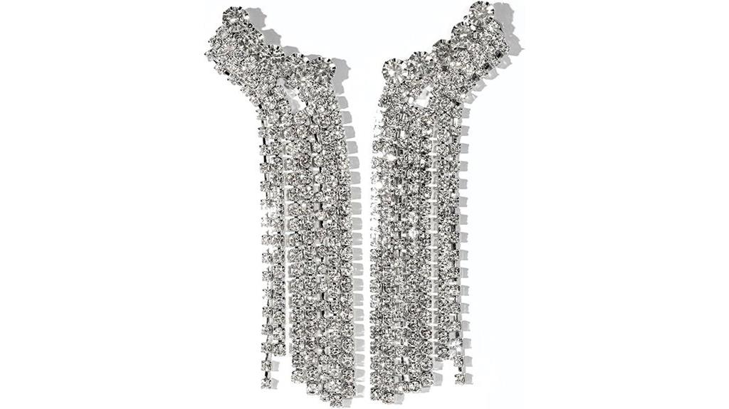 elegant crystal drop earrings