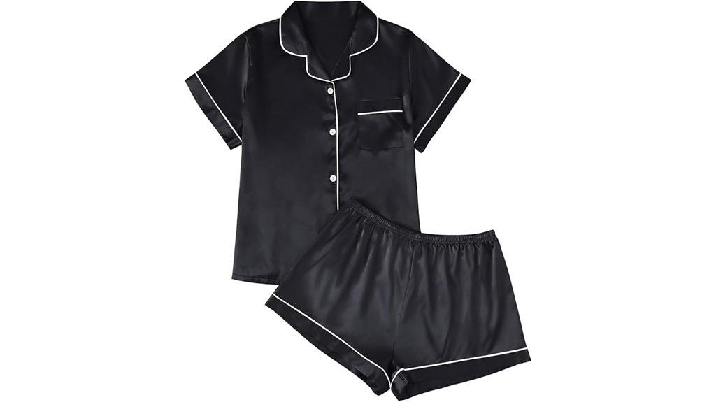 elegant satin sleepwear set