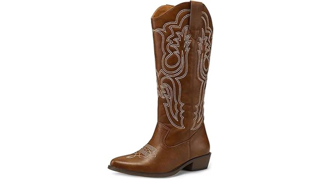 embroidered western cowboy boots