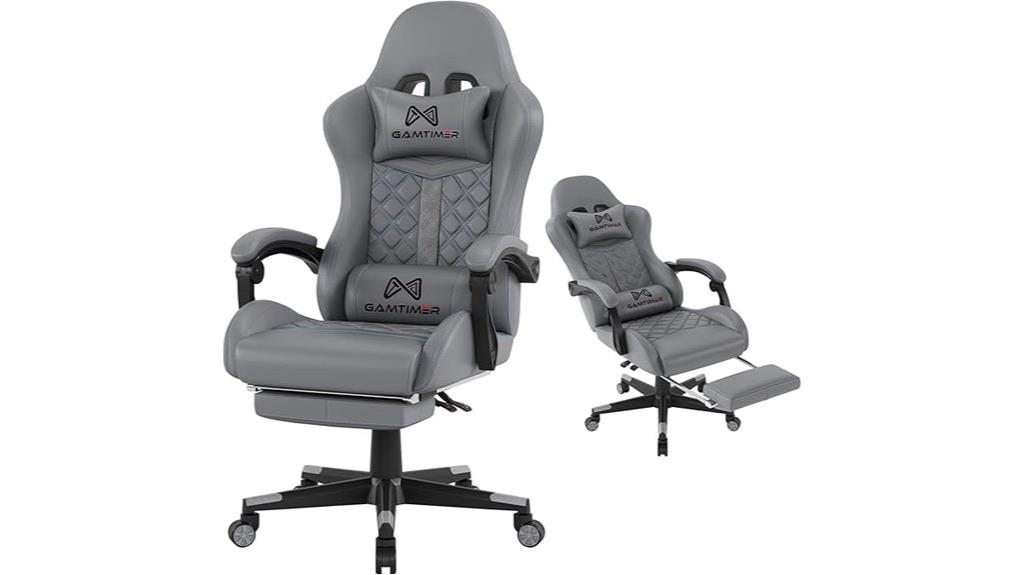 ergonomic gaming chair with footrest