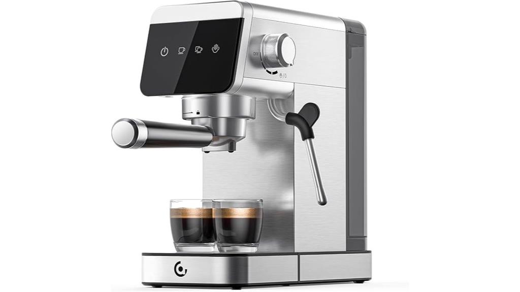 espresso machine touchscreen display