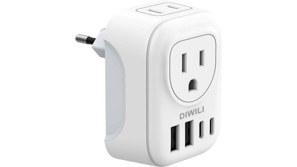 european plug with multiple ports