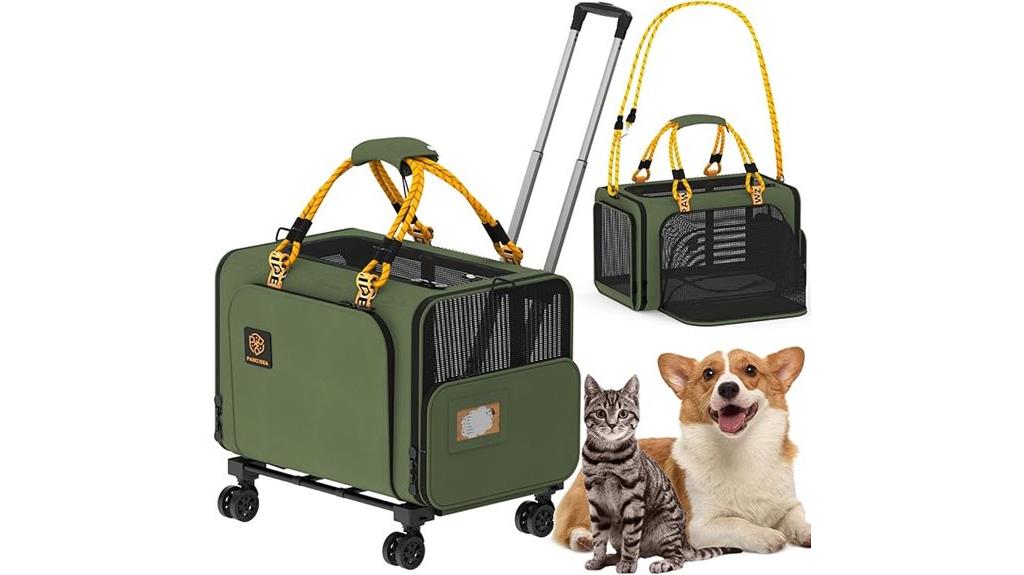 expandable pet carrier with wheels