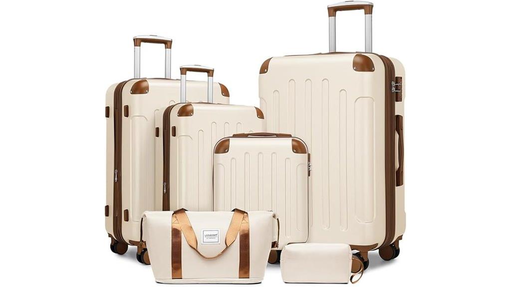 expandable tsa luggage set