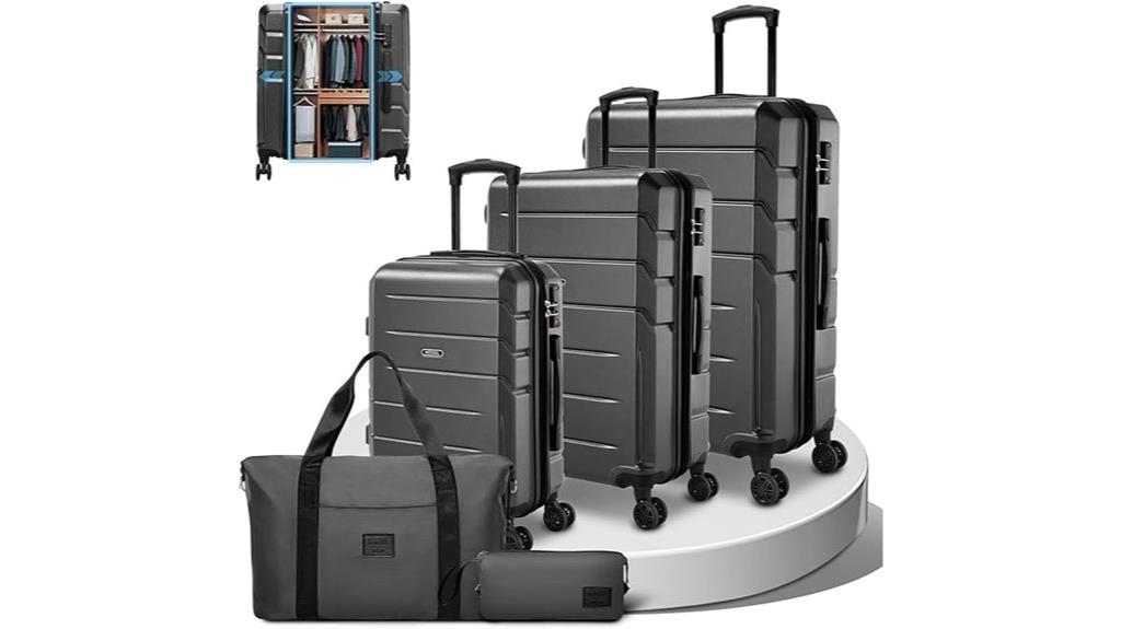 expandable tsa luggage set