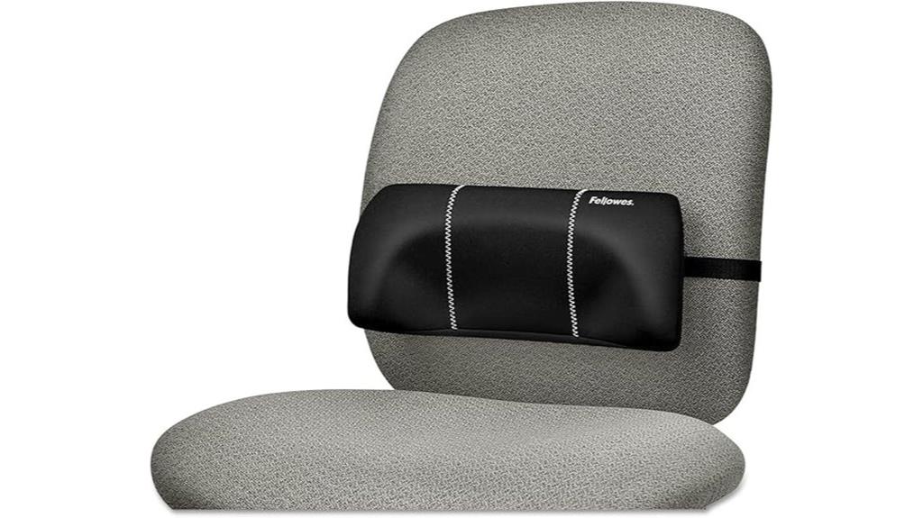 fellowes black lumbar support