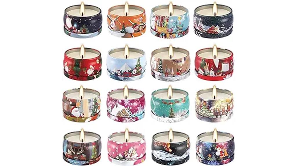 festive scented candle set