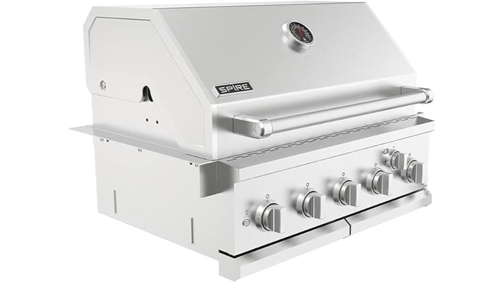 five burner built in grill